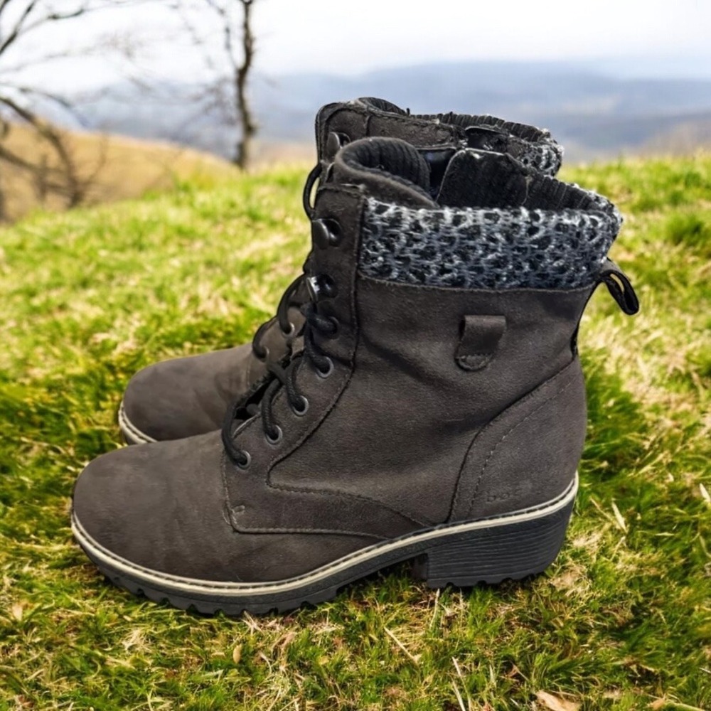 BOC Womens 8 Combat Ankle Boot.‎ Comfort Lace Up Moto Biker Snow All Weather